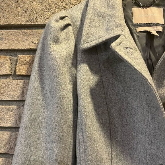 ❤️Banana Republic Fully Lined Wool Pea Coat Grey Size small jacket - Picture 12 of 14